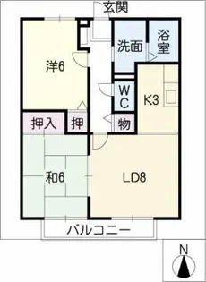 ライフ21フジミ【2階】の間取り