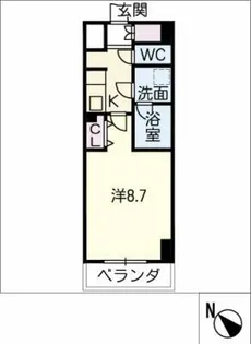 コントレイルりんくう常滑【5階】の間取り