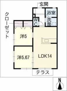 LUSSO乗鞍公園【1階】の間取り