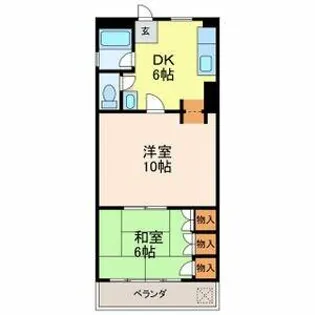コーポオオサワⅡ【A-3号室】の間取り