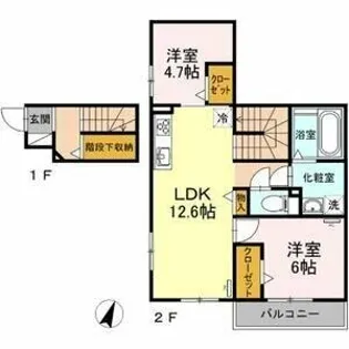ルーチェⅡ【2階】の間取り