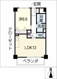 サンコート中村【3階】の間取り