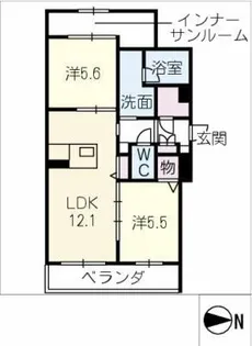 リラフォート刈谷【1階】の間取り