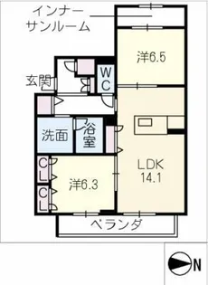 リラフォート刈谷【3階】の間取り