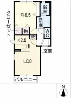 カーサ・ヴェルディアA棟【2階】の間取り