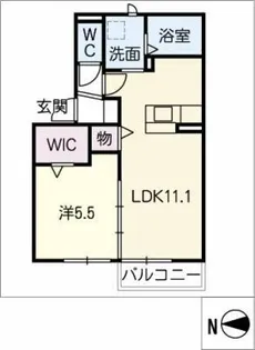リュミエール引山【1階】の間取り