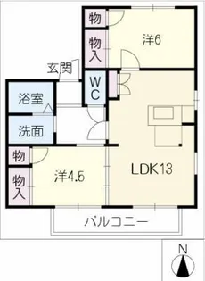 プレミール七宝A【2階】の間取り