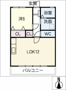 モンルポ小松【1階】の間取り