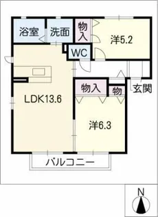 風車のあるまち E棟【1階】の間取り