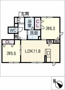 ラピス ハウス U【1階】の間取り