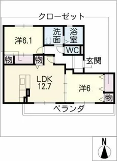 エテルノ長久手【3階】の間取り