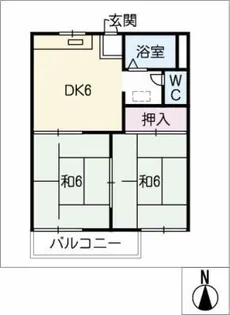 タウニー冨士【1階】の間取り