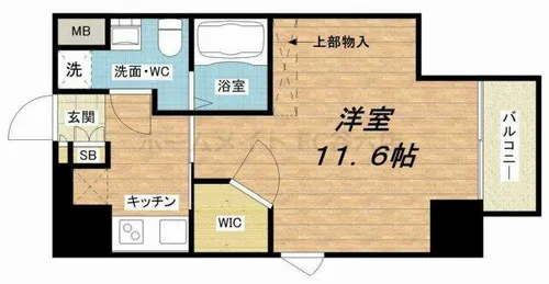エステムコート難波EASTレオルガ【4階】の間取り
