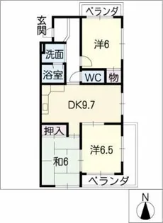 レジデンス庄南【1階】の間取り