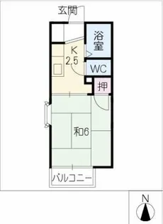 ジュネス名東【2階】の間取り