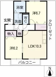 マードレB棟【2階】の間取り