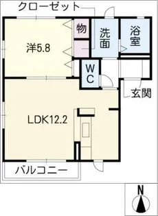 ルミエール高師 A棟【1階】の間取り