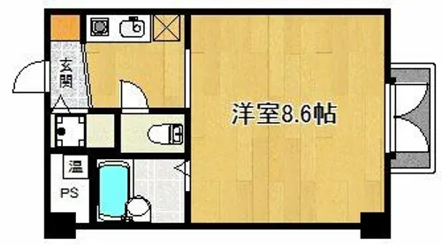 グランドパレス堀川パートII【9階】の間取り