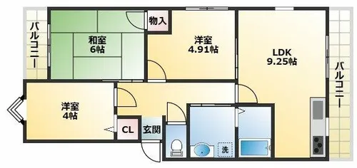 ファーストレジデンス平野【4階】の間取り