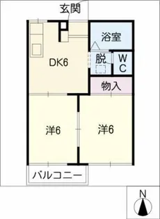 コーポ・ルピナス【2階】の間取り