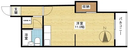 メゾンサプリーム【2階】の間取り