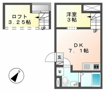 ピアチェーレ新栄【101号室】の間取り