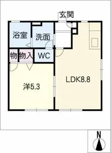 ウイステリア【2階】の間取り