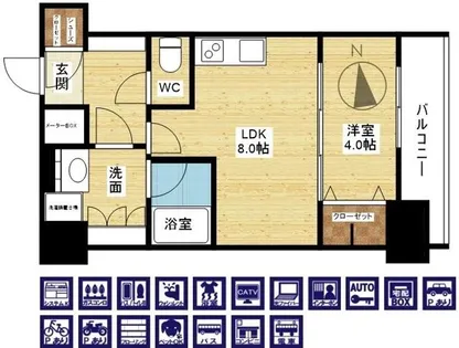 スプランディッドⅦ【8階】の間取り