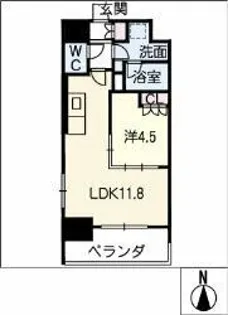 OKBアヴェニール菊井町【4階】の間取り