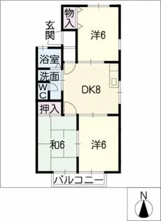 カーサ・ヴェルデ【1階】の間取り