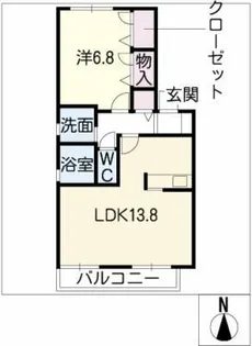 ビューフェリス柏森D棟【1階】の間取り
