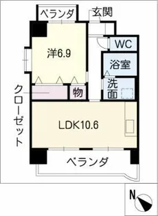 ラコンテ平安【2階】の間取り