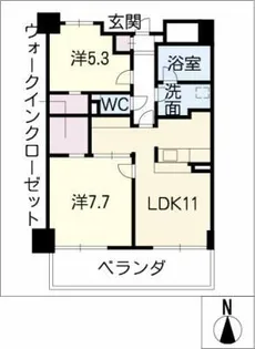 ジョイフル砂田橋CASA EST【2階】の間取り