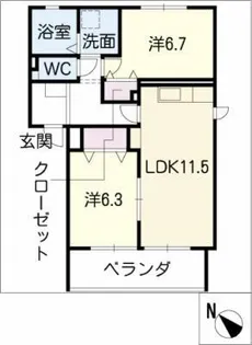 プルミエ パーク【3階】の間取り