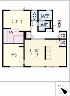 ジュネス小野A棟【1階】の間取り