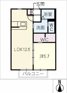 グリーンステージ高田山A棟【2階】の間取り