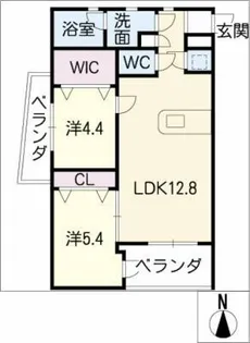 SK BUILDING-9S棟【2階】の間取り