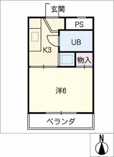 グリーンハイツ深田【4階】の間取り