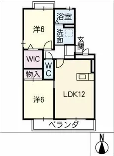 ゴールデン ビレッジB【2階】の間取り