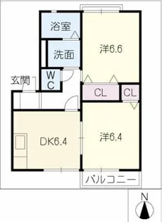 メゾン・ド・ソレイユB棟【2階】の間取り