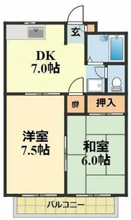 クレールコートA棟【101号室】の間取り