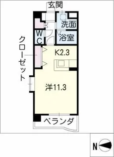 アフロディーテ深川【2階】の間取り