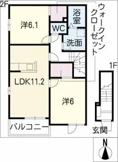 カレント昭和【2階】の間取り