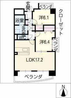 シャルム12【8階】の間取り