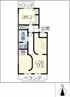 ベルメゾン祖父江【3階】の間取り
