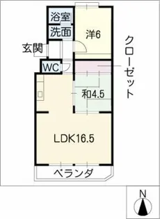 司ハイツ【1階】の間取り
