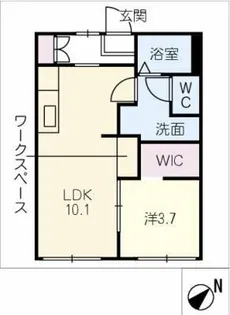 コートビレッジジュンA棟【1階】の間取り