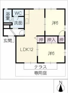 グリーンタウン奥田【1階】の間取り