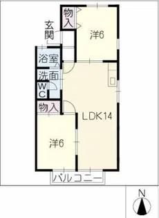 カーサ・ヴェルデ【1階】の間取り