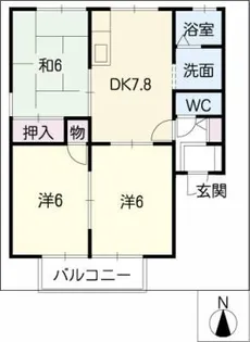 ベルメゾンA【2階】の間取り